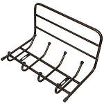 Вешалка настенная 400х238х268мм (4 крючка) с полкой, матовый серый