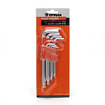 Набор ключей шестигранников 1,5-10мм (9шт) с шаром "ЕРМАК" 