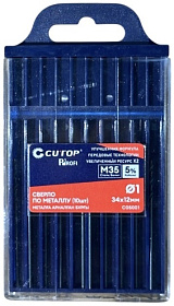 Сверло по металлу с кобальтом 5% CUTOP Profi  1,0 х 34 мм, (10 шт)