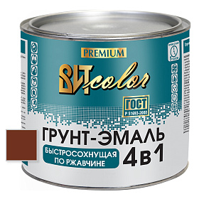 Грунт-эмаль  по ржавчине красно-кор. быстросохнущая  ВИТ color  1,8 кг.