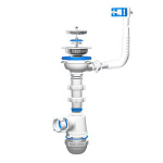 Сифон Ани Грот 3 1/2"х40 с переливом мойки А0145 