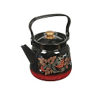 Чайник нерж.  2,3л С2707,38  ручка металлическая, красно-черный