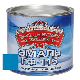 Эмаль голубая ПФ 115  1,8 кг.