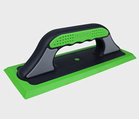 Терка для затирки плитки 260х100мм, жесткая зеленая резина DECOR