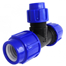 Тройник ПЭ компрес. D40