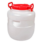 Бочка пищевая 30л. Дачная круглая белая