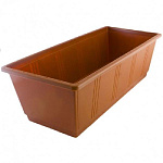 Ящик для цветов балконный 11л с дренажной решеткой (705х155х150мм) терракот