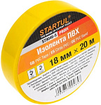 Изолента ПВХ 18ммх20м желтая STARTUL PROFI (ST9046-5)