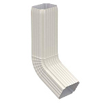 Труба водосточная с коленом 76х102х1000 белая RAL9003