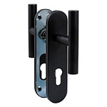 Ручка на планке БУЛАТ РФ 72.45.11.02НС черный AISI 201 INOX нерж сталь для ОТКАТНЫХ ВОРОТ