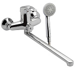 Смеситель в ванную ОСКАР шаровый, длинный излив, с дивертором на корпусе