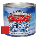 Эмаль красная ПФ 115  1,8 кг.