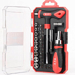 Набор бит и головок с рукоятками P.I.T. ADVANCE HSDR04-0029T (29шт, 2 рукоятки, 2 адаптера, кейс)