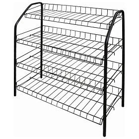 Этажерка д/обуви (700х660х300) 4п чер.матовая