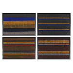 Коврик придверный 40х60см ворсовый с резиновой каймой, яркая полоска