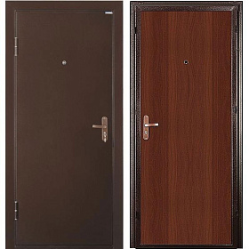 Дверь метал. 850х2050х80мм. левая СПЕЦ мет/МДФ итал. орех