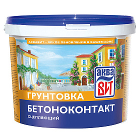 Грунтовка ВАК-02-Б "Бетоноконтакт сцепляющий", АкваВИТ 2 л (ведро)
