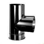 Тройник дымоходный черный @ 150