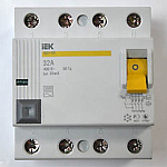 Выключатель автоматический 4 полюс. диф. тока (УЗО) 32А 30mА тип АС ВД1-63 ИЭК 