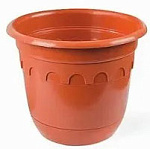 Горшок 12,5л с поддоном, терракотовый цвет