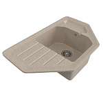 Мойка ML-GM17 780х485х190мм песочная (302) угловая с крылом