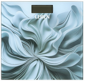 Весы напольные электронные LEBEN Blue, ЖК-дисплей, макс.нагр. до 180кг, 28х28см    