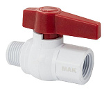 Кран шаровый 3/4" п/м полипропиленовый из АБС пластика