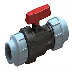 Кран шаровый обжим-обжим 25-25 ПЭ PN16
