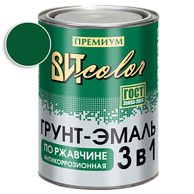 Грунт-эмаль по ржавчине 3 в 1 темно-зеленая ВИТ color/ВИТ колор  0,8 кг.
