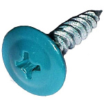 Саморез 4,2х16мм с пресс-шайбой, наконечник острый (100 шт) бирюза RAL5021