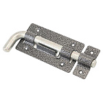 Засов накладной Секрет Киров ЗД-03 круглый Г-образый антик серебро 