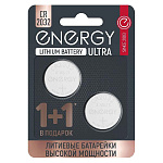 Батарейка литиевая Energy  Ultra CR2032/2B 2шт блистер       