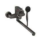 Смеситель д/ванны BRIMIX длинный излив, шаровый,  из высокопрочного АБС пластика, графит