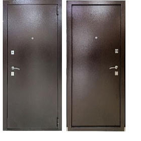 Дверь метал. 860х2050х70мм. правая ТАЙГЕР Хит Плюс 2 Мет/Мет (антик. медь)