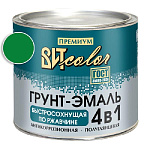 Грунт-эмаль  по ржавчине ярко-зеленая быстросохнущая ВИТ color/ВИТ колор  1,8 кг.