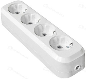 Колодка розеточная 4гн. б/з TANGO АБС-пластик