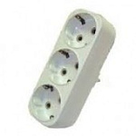 Разветвитель 3 гнезда с/з плоский 16А А303
