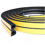 Уплотнитель-самокл. д/окон D40 4WALLS 12х10мм черный 