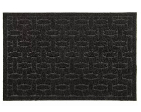 Коврик грязезащитный влаговпитывающий, 40х60 см, прямоуг, ПВХ, чер, Diamant, 93655