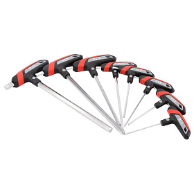 Набор шестигранных ключей P.I.T. ADVANCE HHEW03-H008 (8 шт, Т-обр. рукоятка, 2 стержня, HEX, Cr-V)