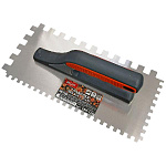 Гладилка DECOR 3К, 280х130мм, нерж., зуб 6х6мм + 12х12мм, 0,7мм