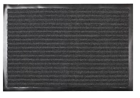 Коврик грязезащитный, 50х80 см, прямоуг, резина, с коврол, сер, Floor mat Комфорт, ComeForte, XT-300