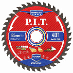 Диск пильный по дереву P.I.T. ADVANCE 185x30x2.0 мм, 40T Carbide, зуб TCG 15° (ACTW12-185T40)							