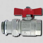 Кран шар. с американкой DN-15 баб.