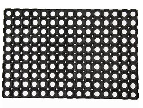 Коврик грязезащитный придверный, 40х60х1.6 см, прямоуг, резина, сквоз отвер, без рисунка, HM-5002