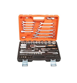 Набор инструментов MAXPILER MXT-82-SET (82 предмета, 1/2" и 1/4", CrV)