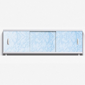 Экран д/ванны цветной пластик 1,7 м св.-гол. мрамор 16