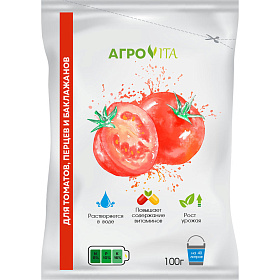 Удобрение Агровита Для томатов, перцев и баклажанов 100г