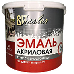 Эмаль акриловая полуглянцевая универсальная зеленая RAL 6029 ВИТ color  3,5кг.
