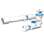 Сифон Ани д/ванны с вып.и переливом регулир.1 1/2" Е250